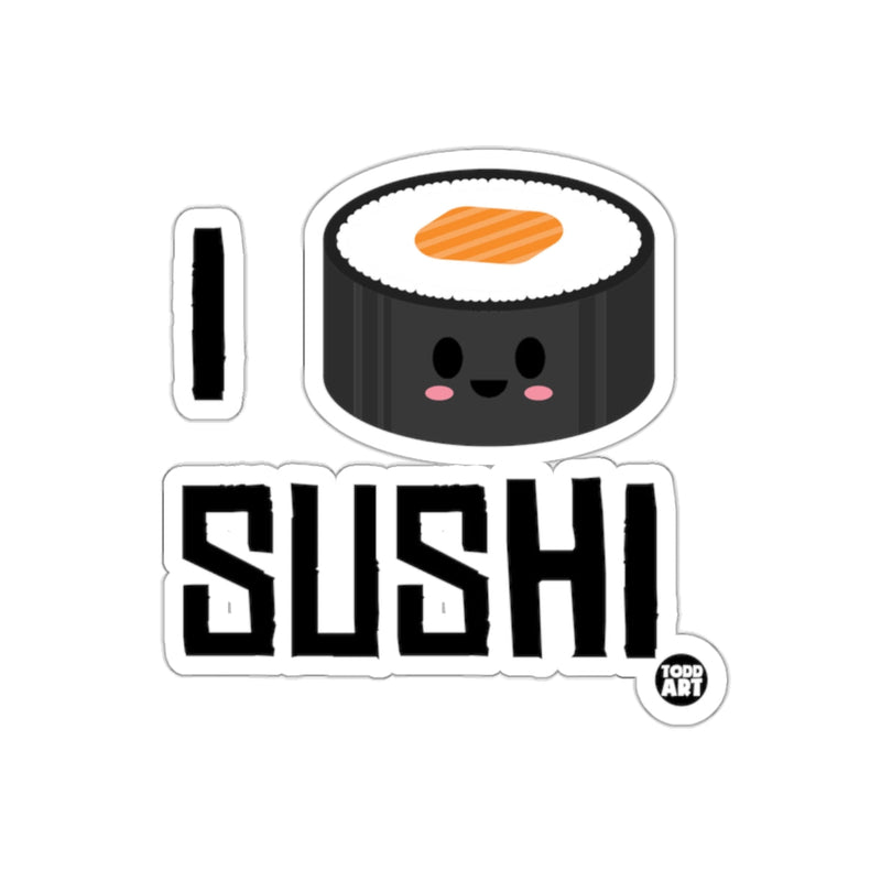 Load image into Gallery viewer, I Love Sushi Cute Kawaii Sticker Art Design
