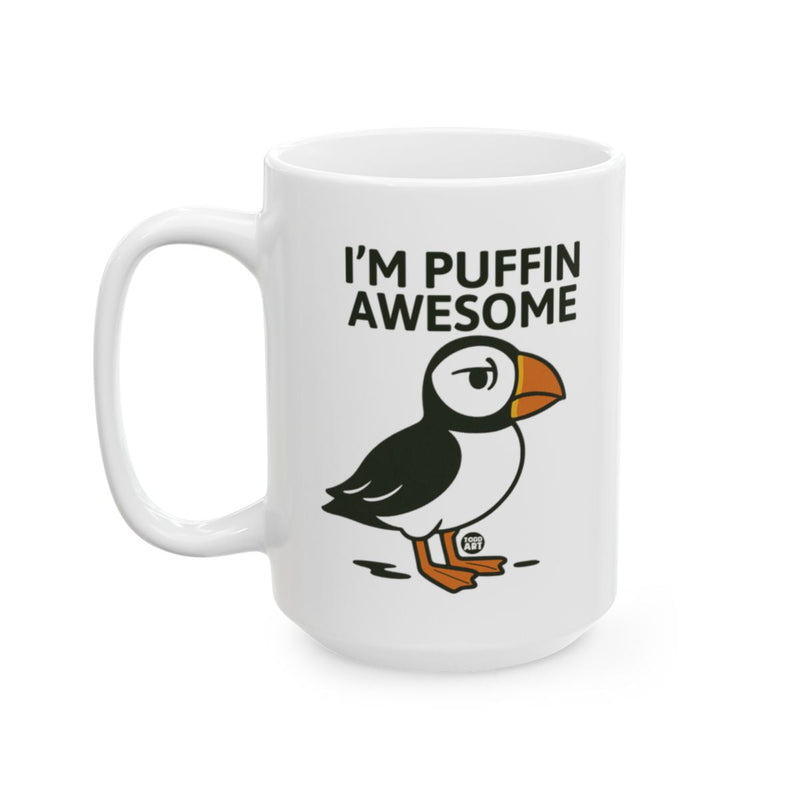 Load image into Gallery viewer, I'm Puffin Awesome Large White Coffee Mug
