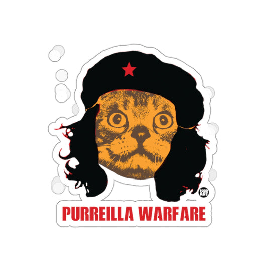Funny Cat Art Purreilla Warfare Sticker Product