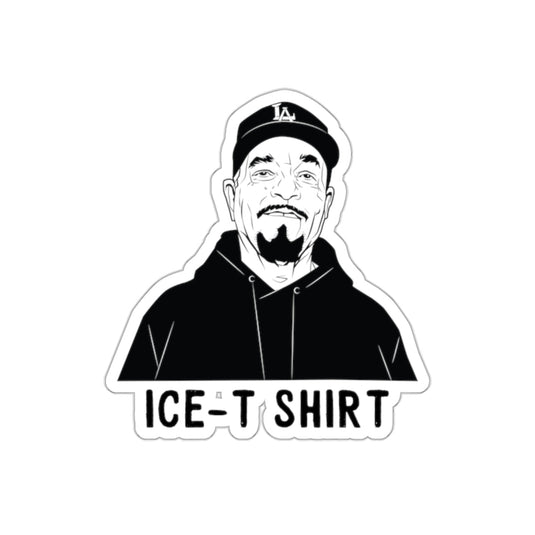 Ice-T With LA Hat and Shirt Black and White Design sticker