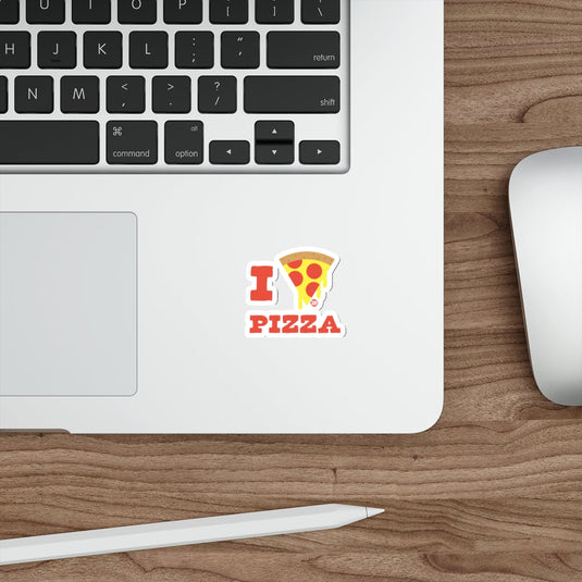 I Love Pizza Design with Slice Todd Art Food sticker