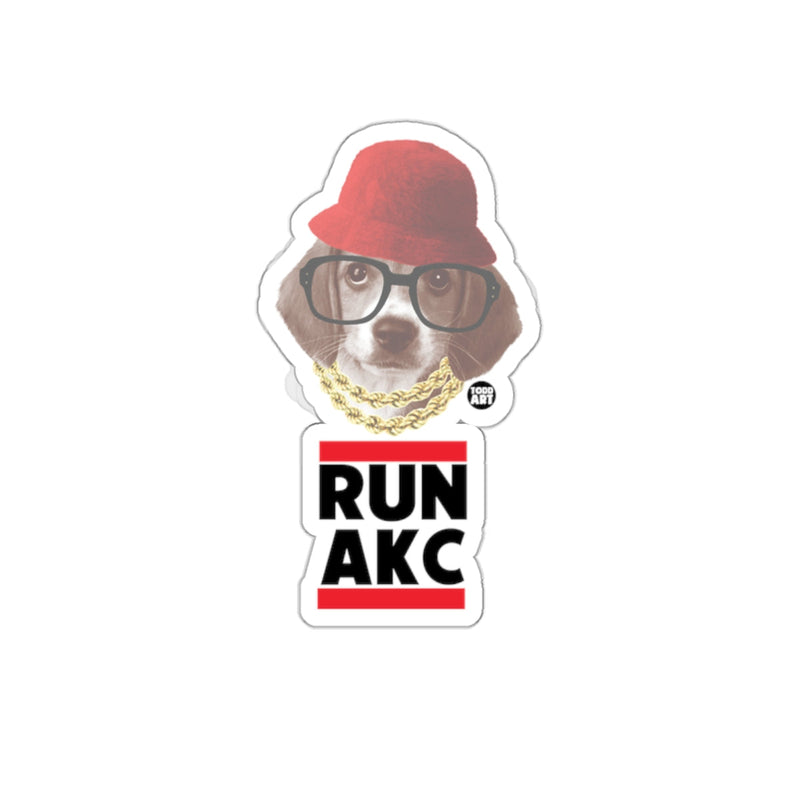 Load image into Gallery viewer, Run AKC Dog with Hat and Glasses Sticker Product
