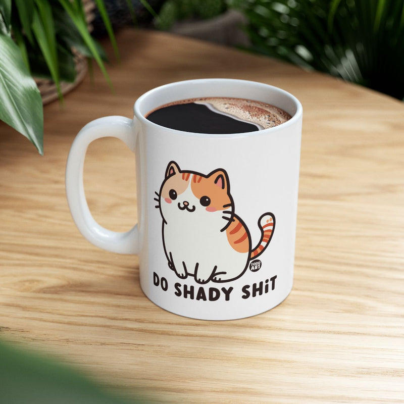 Load image into Gallery viewer, Cute Cat Design 'Do Shady Shit' Ceramic Mug
