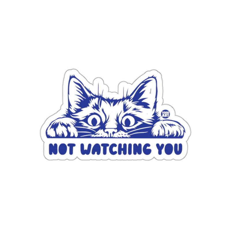 Load image into Gallery viewer, Not Watching You Funny Cat Sticker For Laptops
