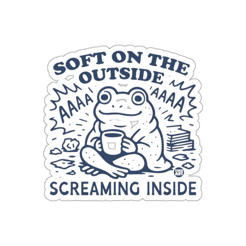 Load image into Gallery viewer, Soft On The Outside Screaming Inside Sticker
