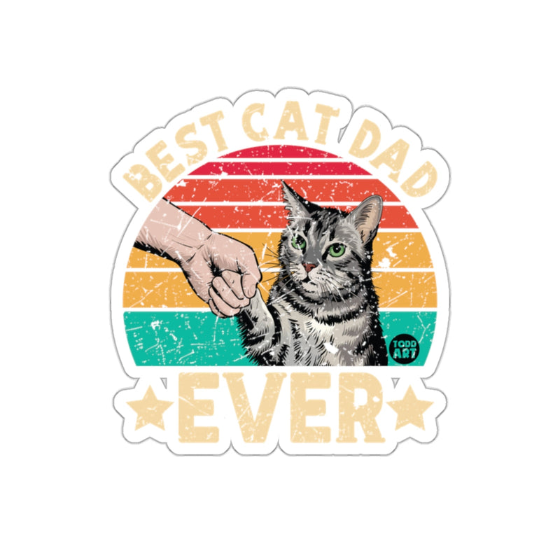 Load image into Gallery viewer, Best Cat Dad Ever With A Hand And Cute Kitty sticker
