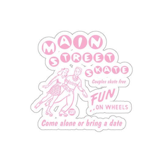 Main Street Skate Fun On Wheels Graphic Art sticker