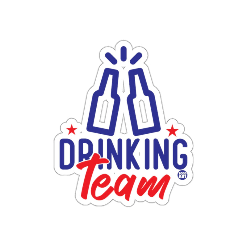 Load image into Gallery viewer, Drinking Team Sticker Fun Novelty Design
