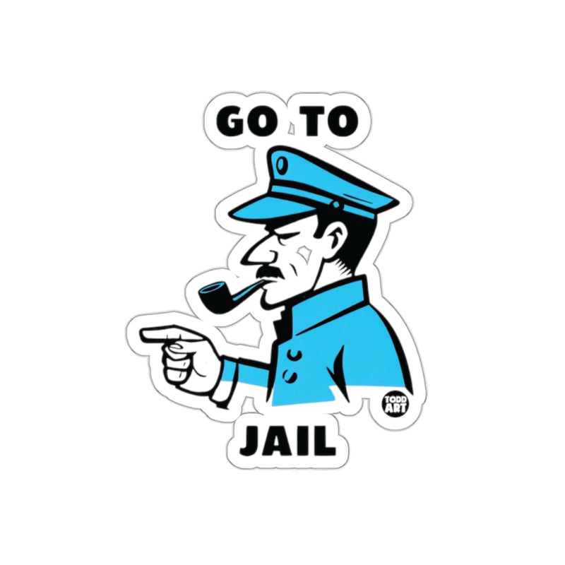 Load image into Gallery viewer, Go To Jail Monopoly Officer Sticker Design
