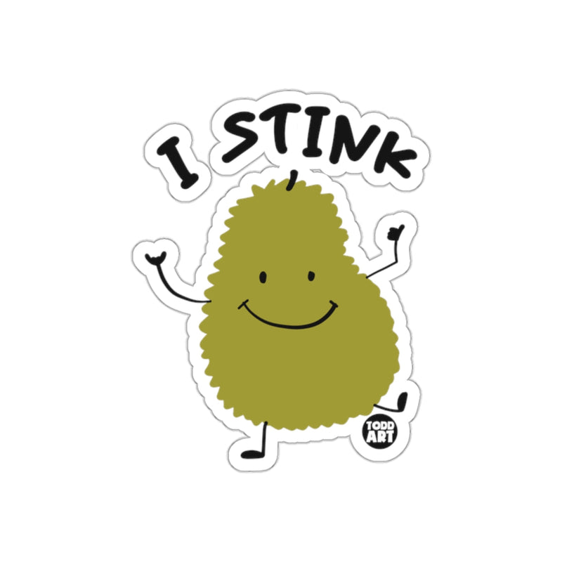Load image into Gallery viewer, I Stink Smiling Character with Arms Up Sticker
