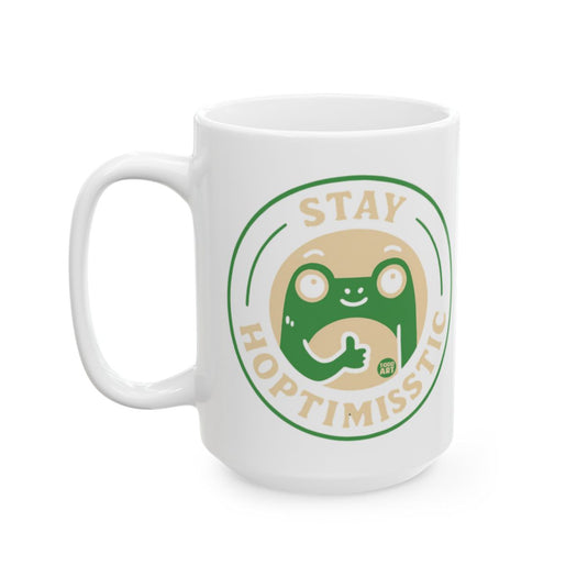 Stay Hoptimisistic Frog Design Ceramic Mug Gift Item