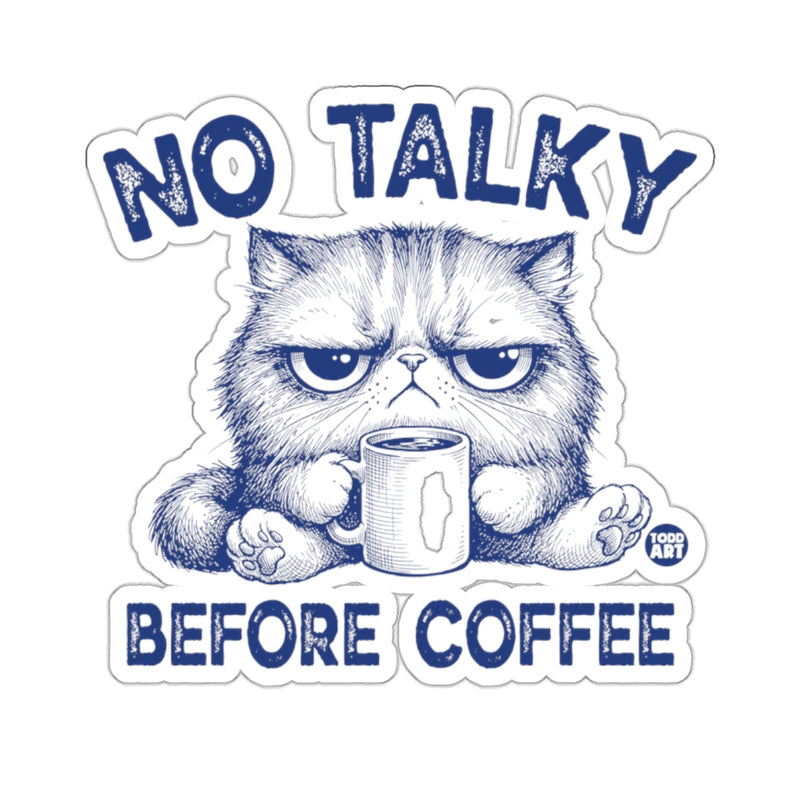 Load image into Gallery viewer, Grumpy Cat No Talky BEFORE COFFEE Funny Image 

