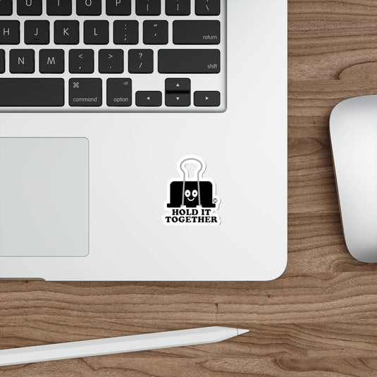 HOLD IT TOGETHER Fun Binder Clip Sticker