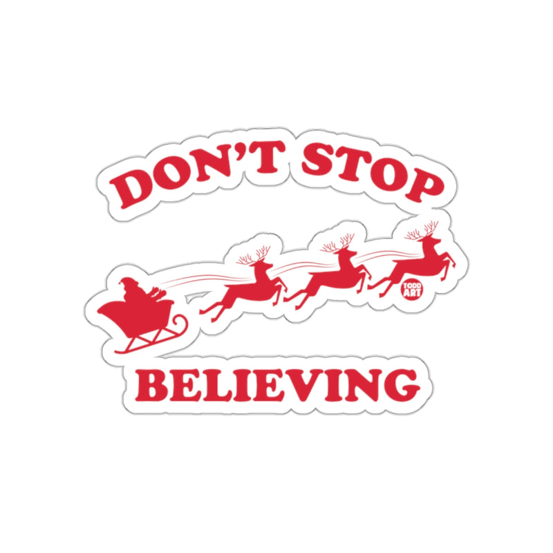 Load image into Gallery viewer, Don't Stop Believing Christmas Reindeer Sticker
