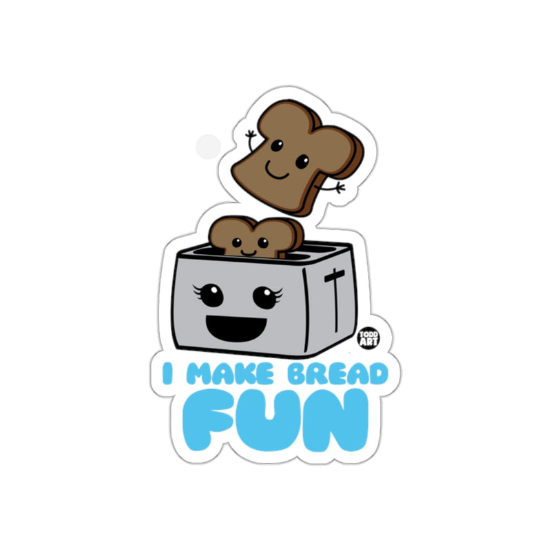 Load image into Gallery viewer, I Make Bread Fun Cute Toaster and Bread Cartoon Sticker
