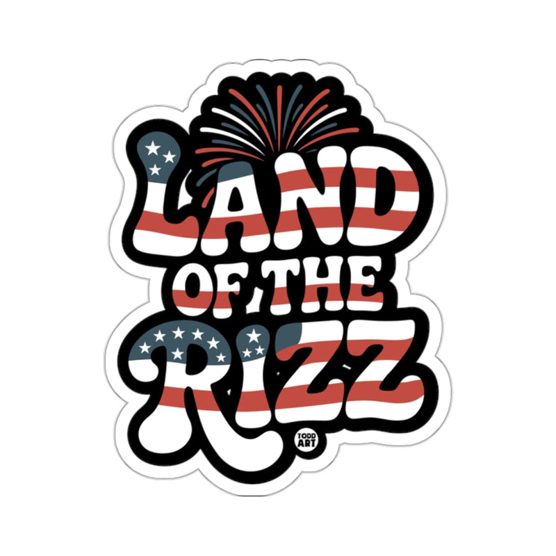 Load image into Gallery viewer, Land of the Rizz Retro Style Sticker Product
