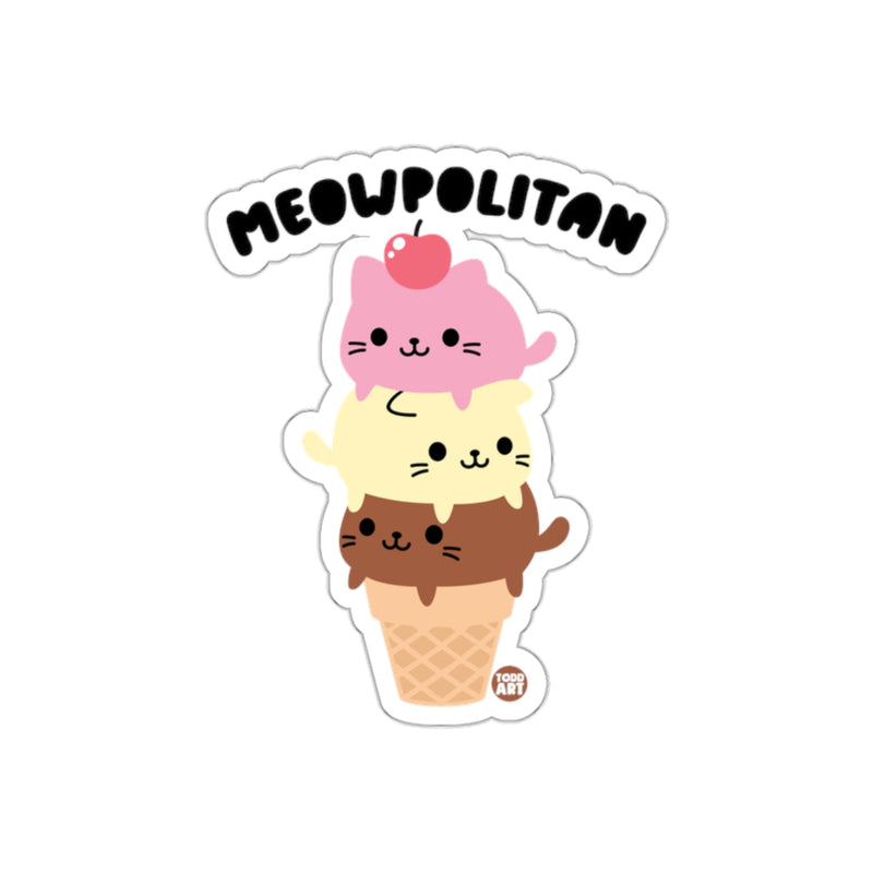 Load image into Gallery viewer, Meowpolitan Ice Cream Cat Cone Sticker fun decor
