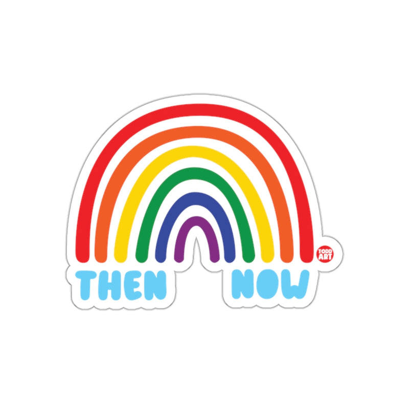 Load image into Gallery viewer, Then Now Rainbow Design Sticker Apparel Item Decoration
