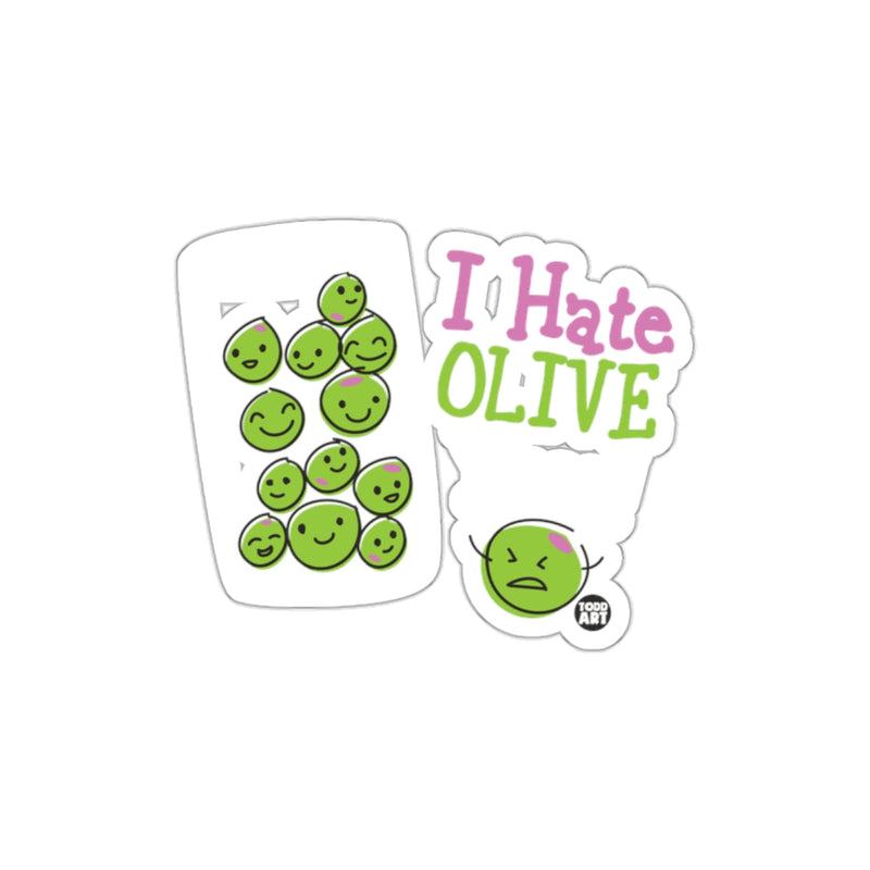 Load image into Gallery viewer, I Hate Olive Funny Green Cartoon Sticker Decals Set
