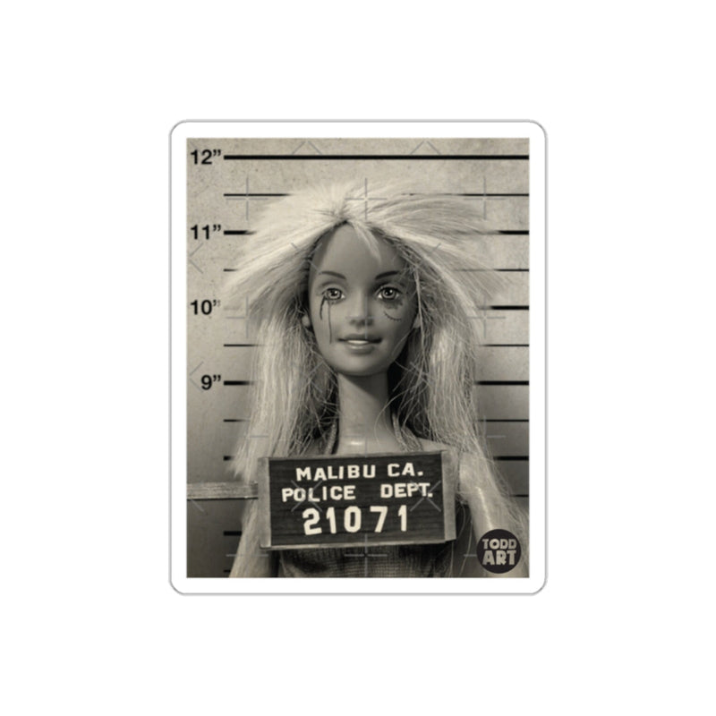 Load image into Gallery viewer, Malibu Barbie Police  Mugshot sticker
