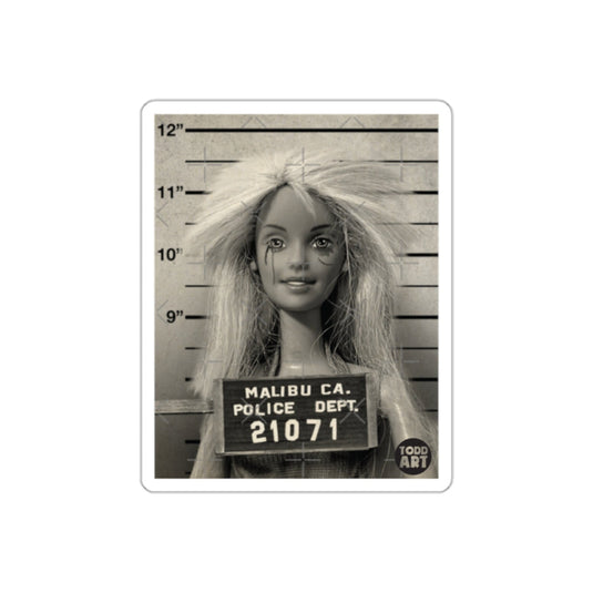 Malibu Barbie Police  Mugshot sticker