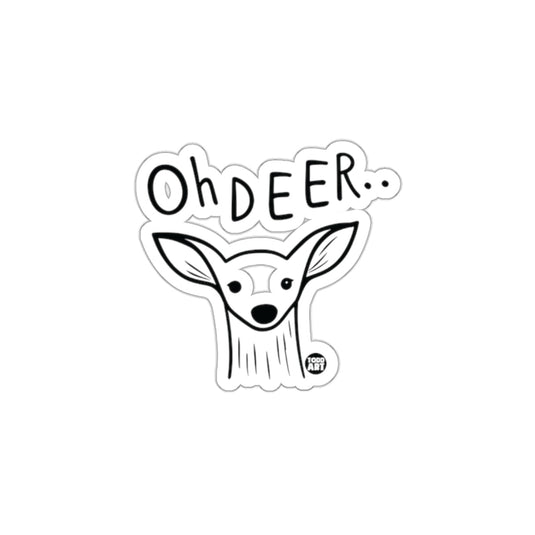 Oh Deer Fun Cartoon Deer Sticker for Kids and Adults