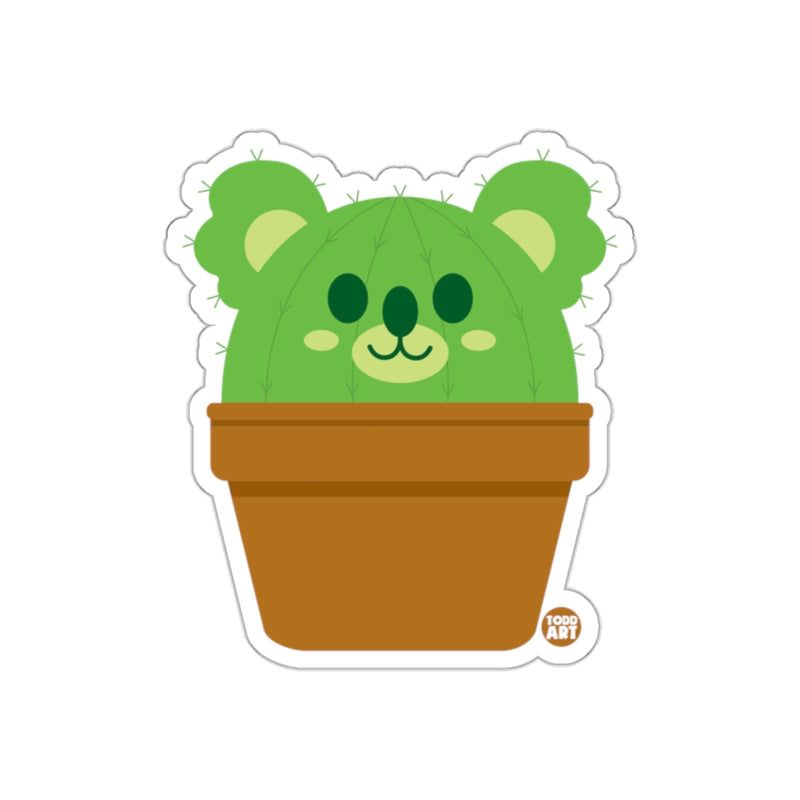 Load image into Gallery viewer, Cute Bear Cactus in a Pot Cartoon Design Sticker Product
