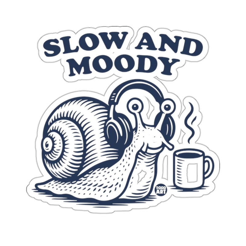 Load image into Gallery viewer, Slow And Moody Snail Headphones Steaming Coffee Cup 
