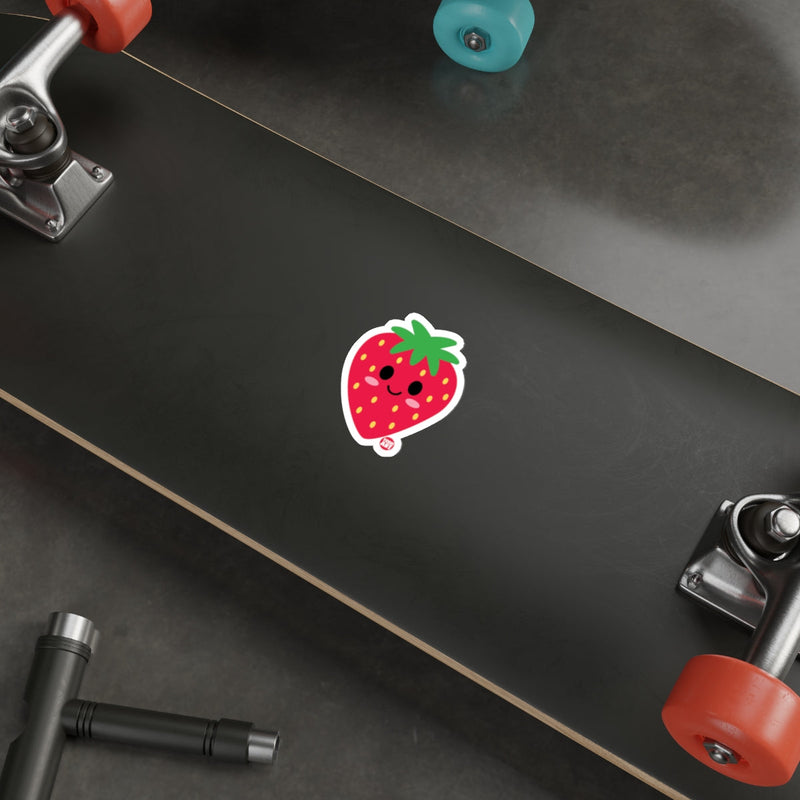 Load image into Gallery viewer, Cute Strawberry Sticker for Skateboard or Laptop Accessory
