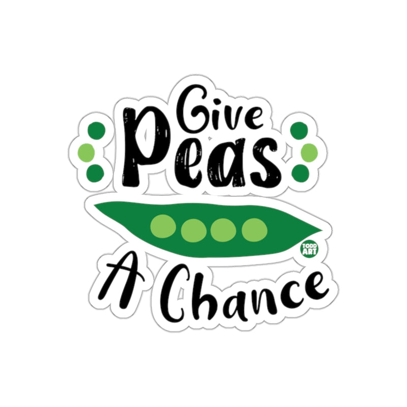 Load image into Gallery viewer, Give Peas A Chance  Sticker with Fun Design
