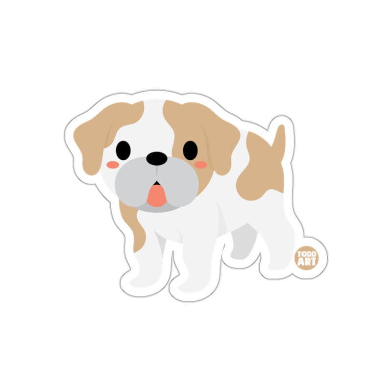 Load image into Gallery viewer, Cute Bulldog Puppy Todd Art Artwork Sticker Product

