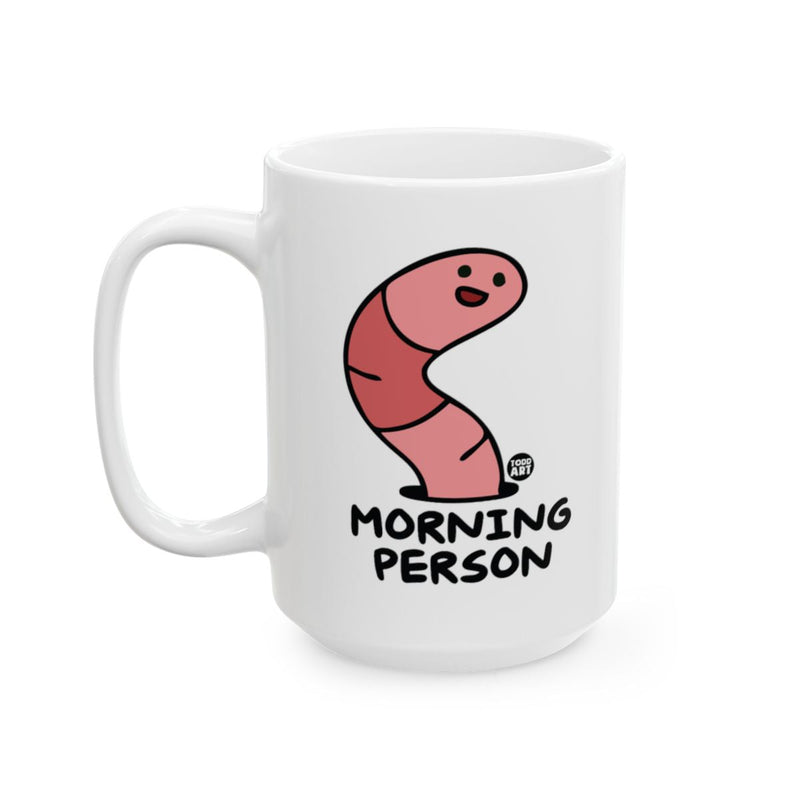 Load image into Gallery viewer, Morning Person Worm Cute Mug for Coffee Lovers
