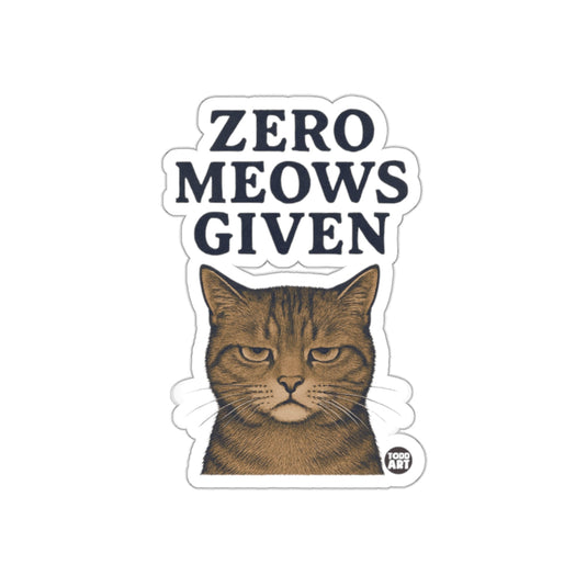 Zero Meows Given Grumpy Cat Sticker Product