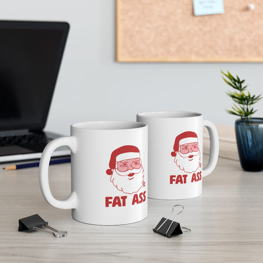 Funny Santa Claus Fat Ass Mug for Novelty Gift Idea