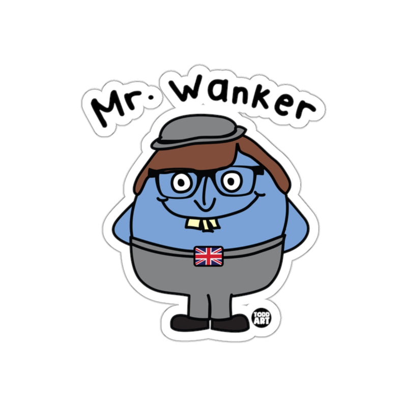 Load image into Gallery viewer, Mr. Wanker Cartoon Character Sticker Decal
