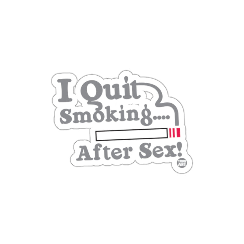 Load image into Gallery viewer, I Quit Smoking After Sex Funny Sticker for Humor
