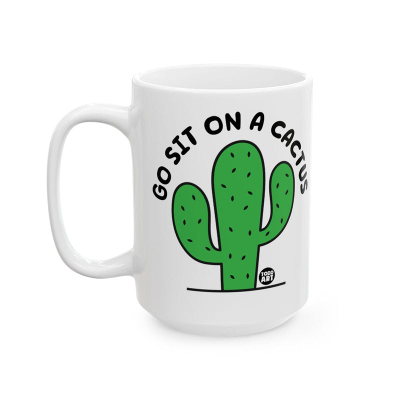 Load image into Gallery viewer, Go Sit on a Cactus Funny Coffee Mug for Office
