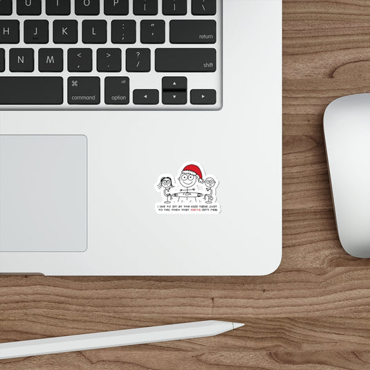 Funny Christmas Santa Isn't Real Sticker for Laptops