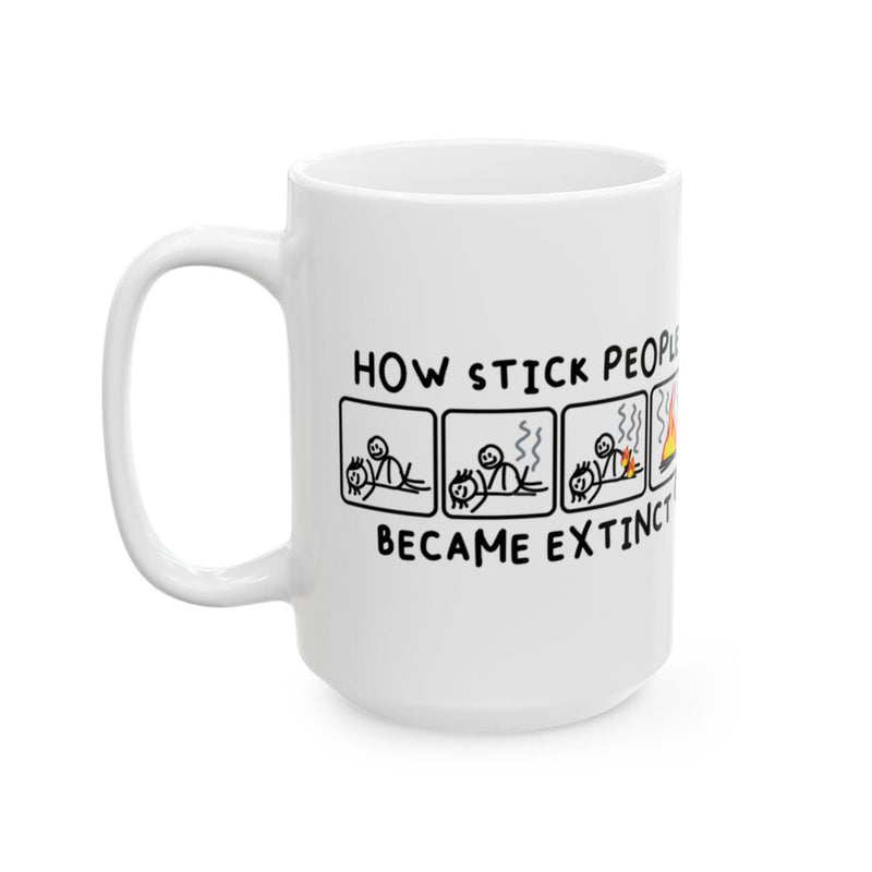 Load image into Gallery viewer, How Stick People Became Extinct Coffee Mug
