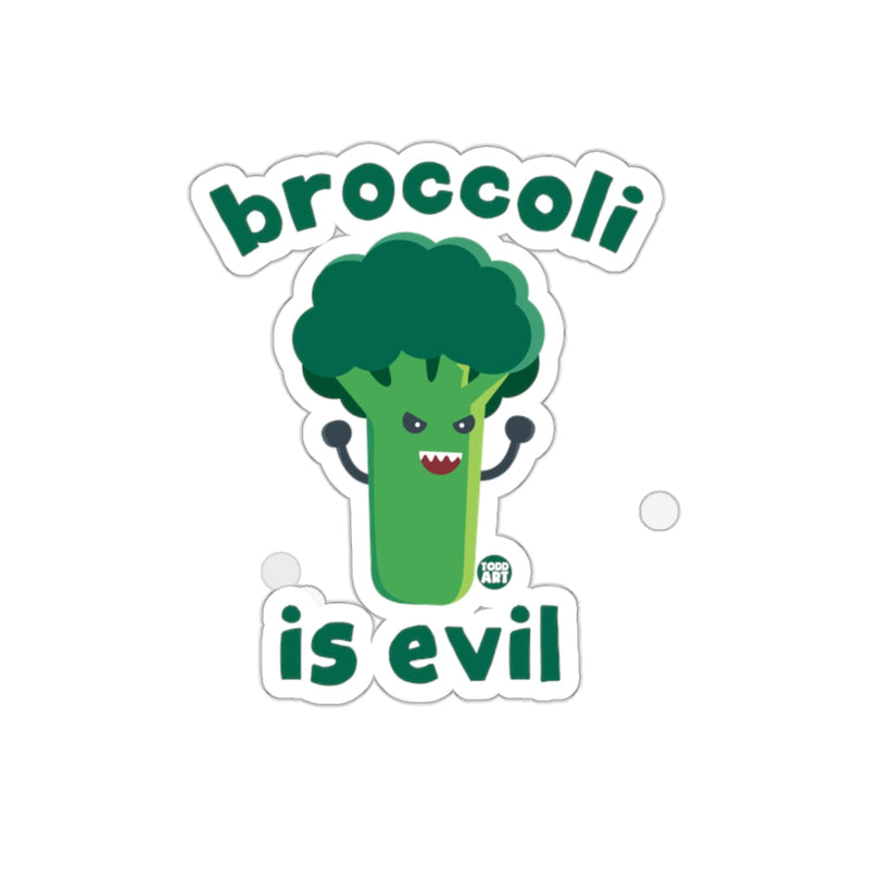 Load image into Gallery viewer, Broccoli is Evil Funny Cartoon Illustration Sticker
