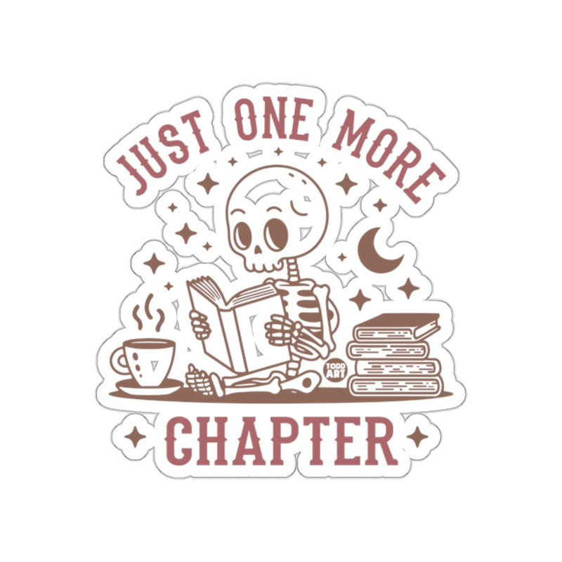 Load image into Gallery viewer, Just One More Chapter Skeleton Graphic Sticker
