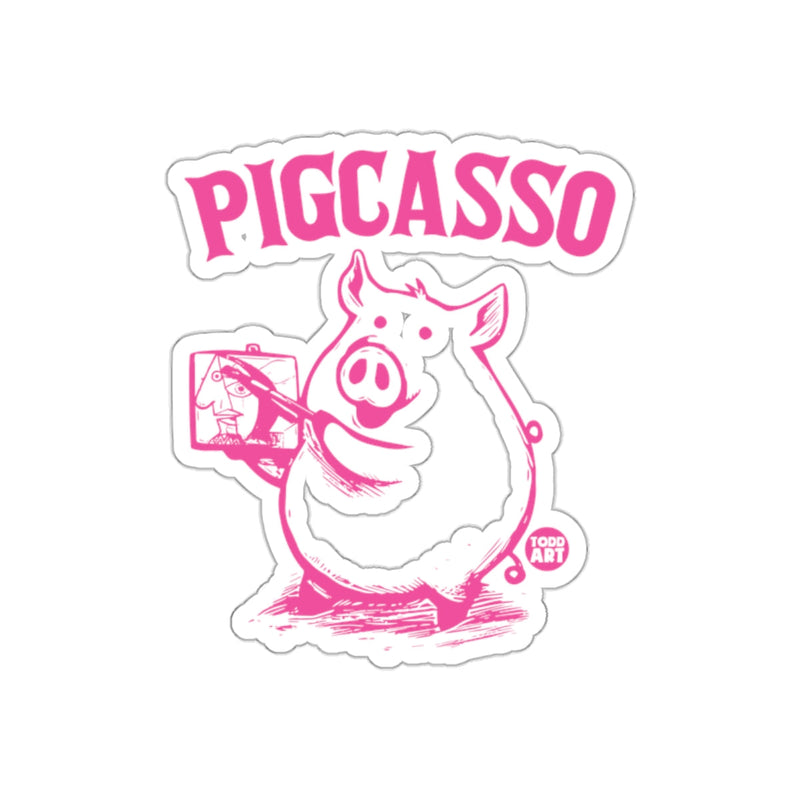 Load image into Gallery viewer, Pigcasso Artist Animal Graphic Painting With Todd Art sticker
