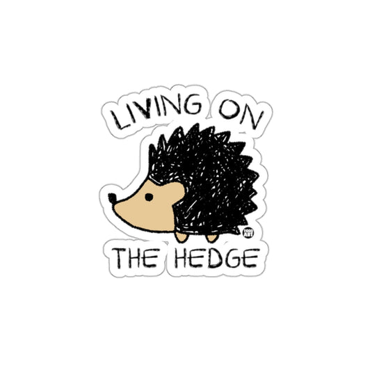 Living On The Hedge Hedgehog Sticker Design