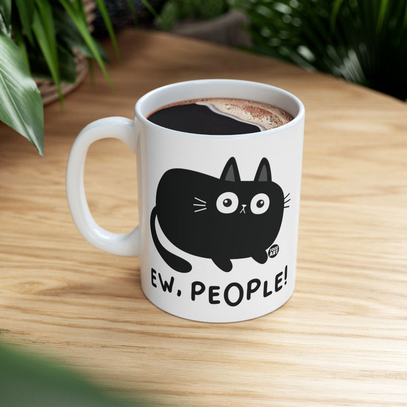 Load image into Gallery viewer, Ew People Cat Funny Coffee Mug Gift for Cat Lovers
