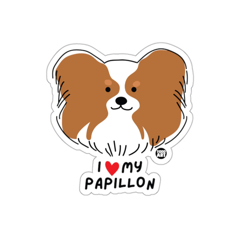 Load image into Gallery viewer, I Love My Papillon Cute Dog Sticker For Home Decor
