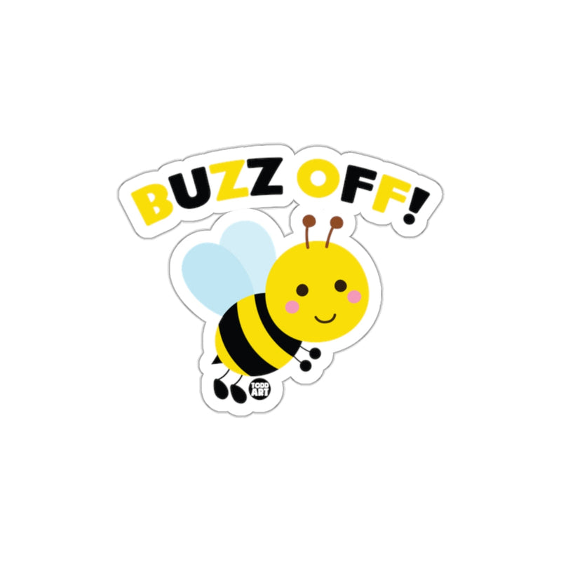 Load image into Gallery viewer, Cute Buzz Off Bumblebee Sticker with Fun Design
