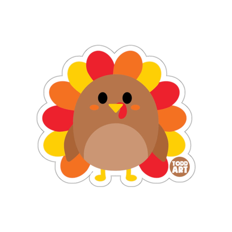 Load image into Gallery viewer, Colorful Thanksgiving Turkey Cartoon Graphic Sticker
