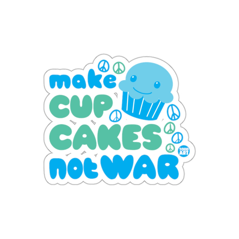 Load image into Gallery viewer, Make Cupcakes Not War Sticker for Creative Peace
