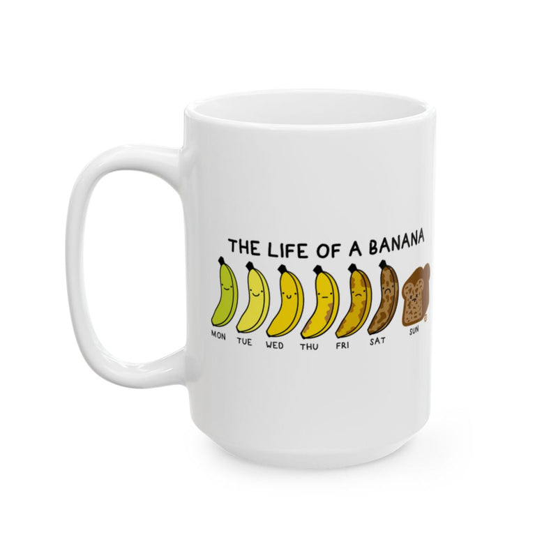 Load image into Gallery viewer, The Life of a Banana Illustrated Coffee Mug
