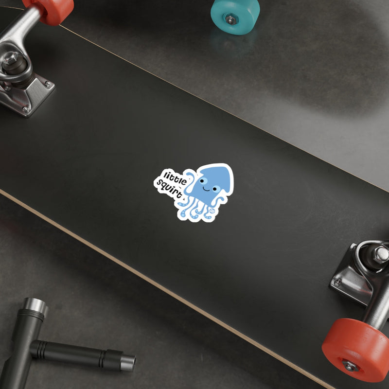 Load image into Gallery viewer, Blue Cartoon Squid Sticker for Skateboards or Laptops
